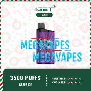 Buy IGET Bar 3500 Puffs Grape Ice - Mega Vapes Australia