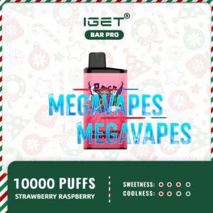 IGET BAR PRO - STRAWBERRY RASPBERRY – 10000 Puffs Berry Fusion Vape
