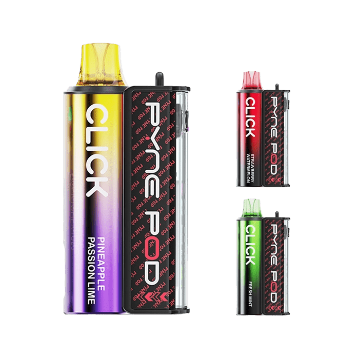 Pyne Pod Click 10K Vape Pod Kit - (BOX OF 5) - Mega Vapes Australia Al Fakher Pro Max 12K Battery - Starting From $4.49