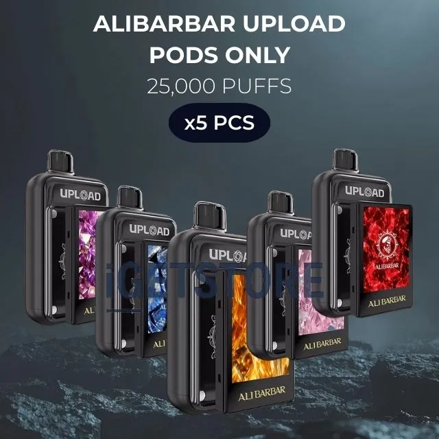 5pcs-alibarbar-upload-pods-only-25000-puffswebp - Mega Vapes Australia